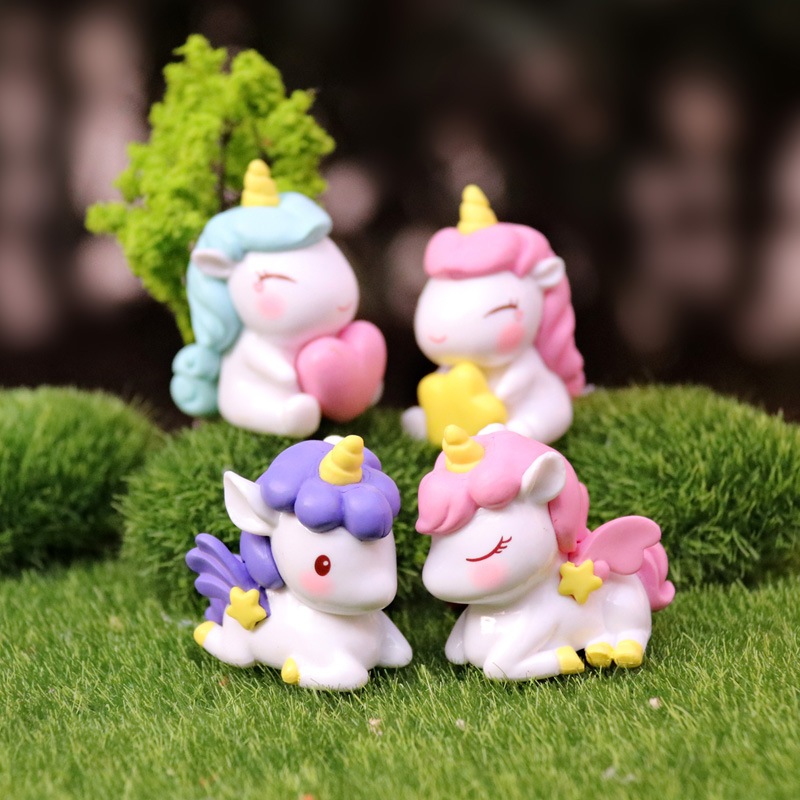 A010 ตุ๊กตาจิ๋ว ตุ๊กตุ่นจิ๋ว  ชุด Pony Pony  สำหรับตกแต่งสวนถาด แต่งสวนจิ๋ว  แต่งบ้าน ของขวัญ แต่งงาน แต่งเค้ก