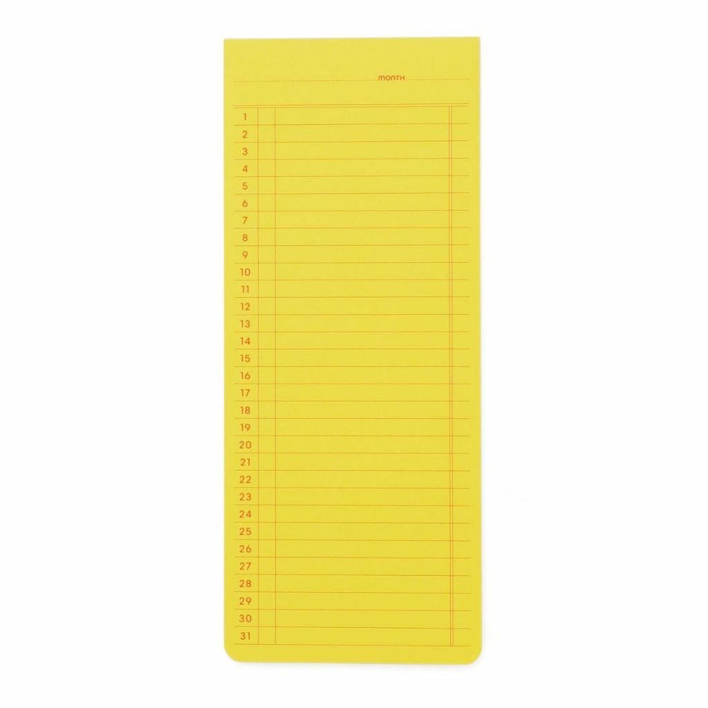 Penco Sticky Memo Pad Monthly Yellow (HCN171-YE) / Sticky Memo Pad รายเดือน สีเหลือง แบรนด์ Penco จากประเทศญี่ปุ่น