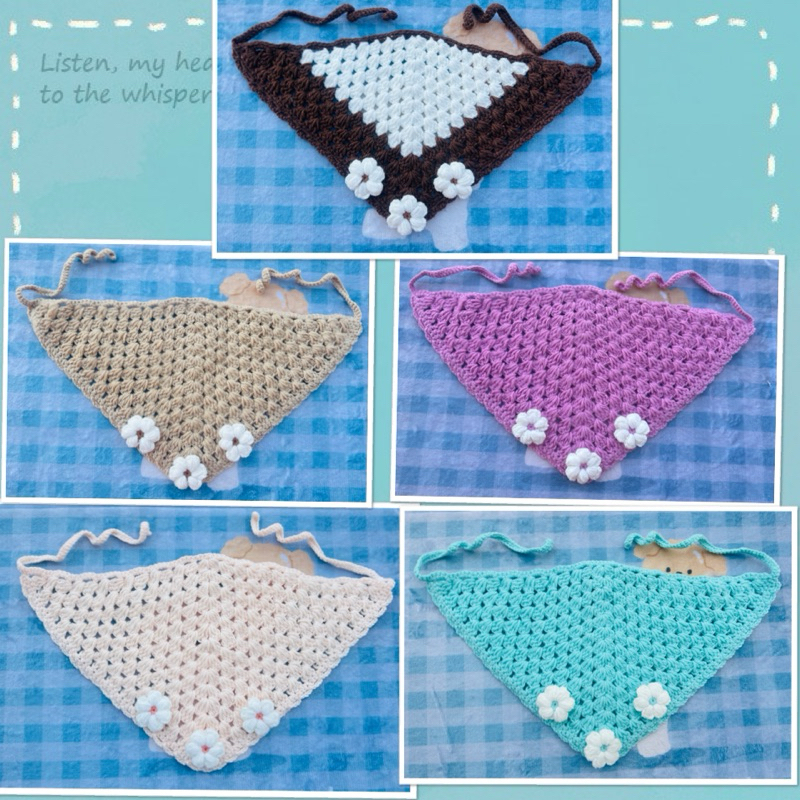 ผ้าโพกผมไหม cotton 4 ply งาน Handmade