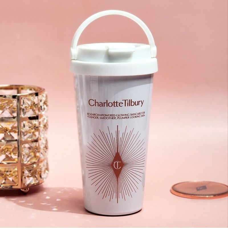 เหลือ 479 ฿ โค้ด (30OFF200) พร้อมส่ง Charlotte Tilbury Tumbler ป้ายเคาน์เตอร์ไทย