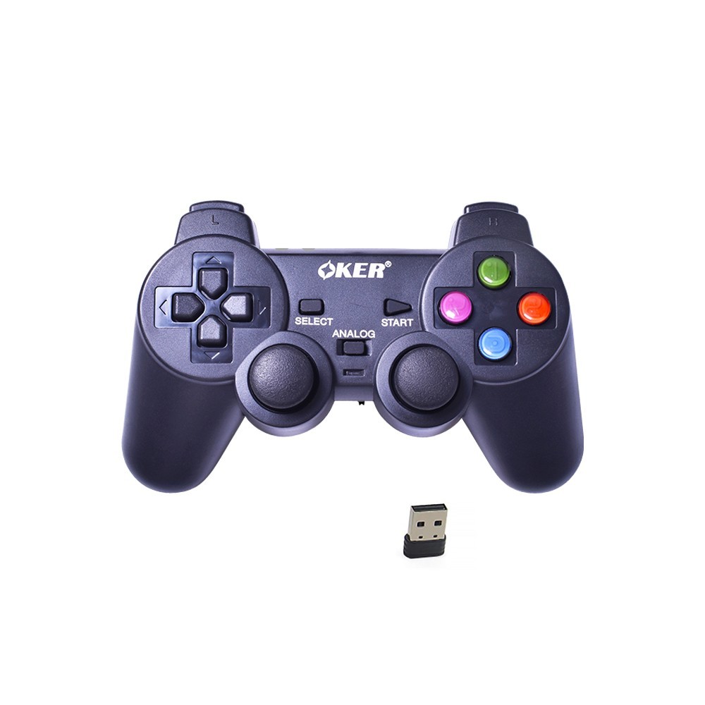 จอยเกมมิ่งไร้สาย Wireless สำหรับ PC/PS3 OKER W76 Gaming Joy Controller