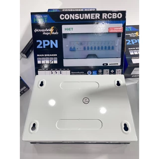 HIETตู้ควบคุมไฟฟ้ากันดูด,กันรั่ว, ไฟเกิน CONSUMER UNIT RCBO 2PN มีขนาด 2 ช่อง 4 ช่อง 8 ช่อง เเละ 14 ช่อง จาก HIET