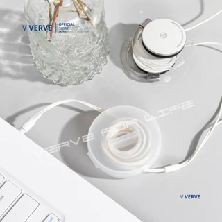 Verve - ที่ม้วนสายชาร์จ ขนาดเล็ก แบบพกพา หมุนได้ สายเคเบิลข้อมูล จัดเรียง กล่องเก็บโทรศัพท์มือถือ ที่ม้วนสาย