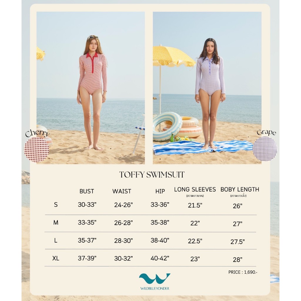 Wildblueyonder -Toffy Swimsuit ชุดว่ายน้ำสวิมสูท ราคา ถูกที่สุด ดีลบีเคเค แกลเลอรีภาพที่ 2