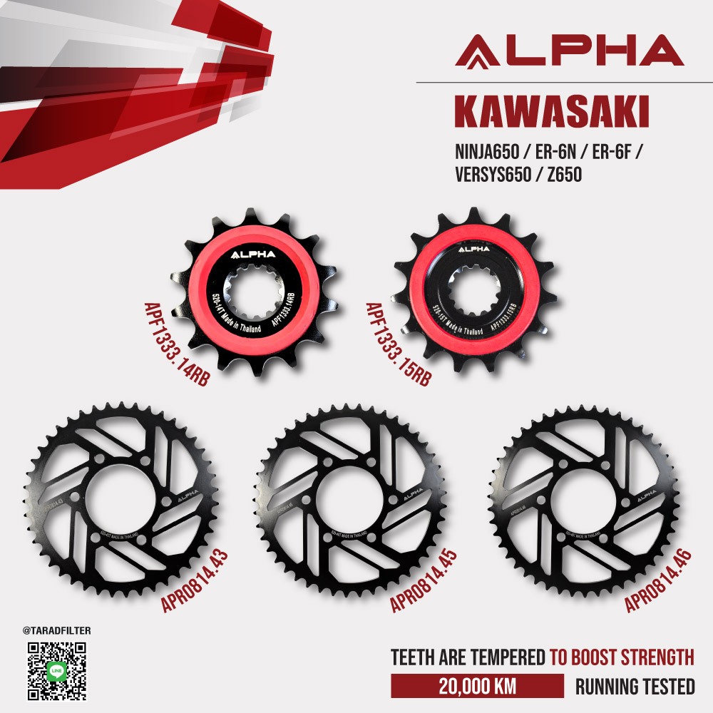 สเตอร์ ALPHA ใช้สำหรับ Ninja650 / Er-6n / Er-6f / Versys650 / Z650 [ APF1333 / APR0814 ]