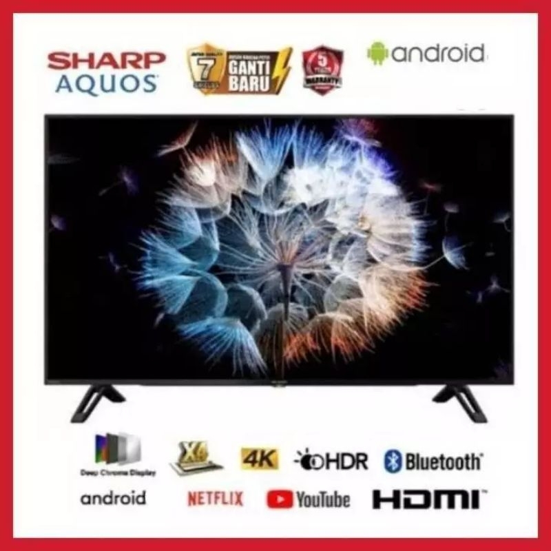 SHARP TV UHD LED (60", Android, 4K) รุ่น 4T-C60CK1X ส่งเฉพาะกรุงเทพปริมนฑล