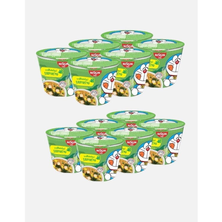 [ส่งฟรี] นิสชิน โดเรมอน บะหมี่กึ่งสำเร็จรูป (เลือกรสชาติได้) 40 กรัม x 6 ( 2 แพ็ค )