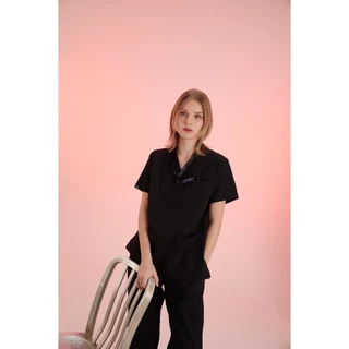 Scrub in | เสื้อ-กางเกงสครับ unisex สี Truffle (สีดำ) รุ่น Soft