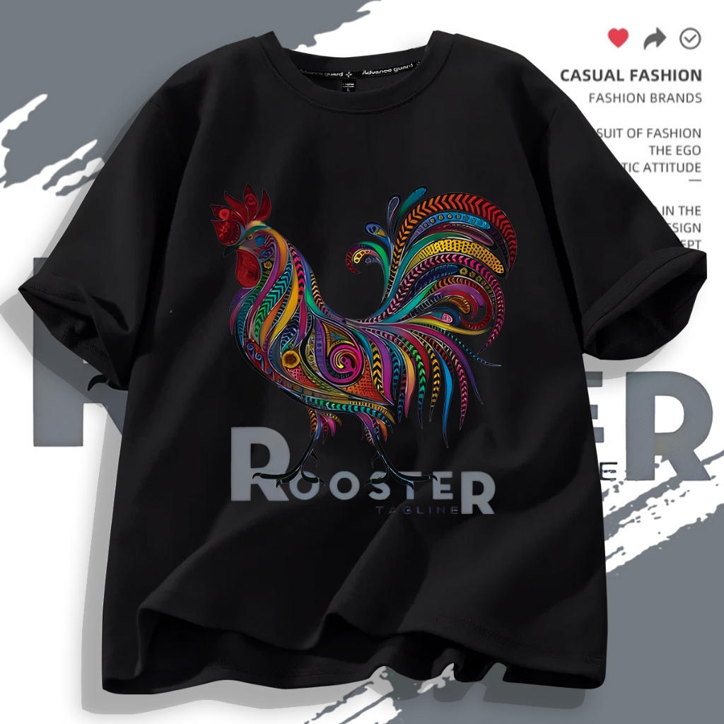 D576เสื้เสื้อยืดแขนสั้ง ผ้านุ่มยืดได้ใส่สบายฯ ลายแฟชั่งสวยน่ารักใส่ได้ทั้งชายและหญิง