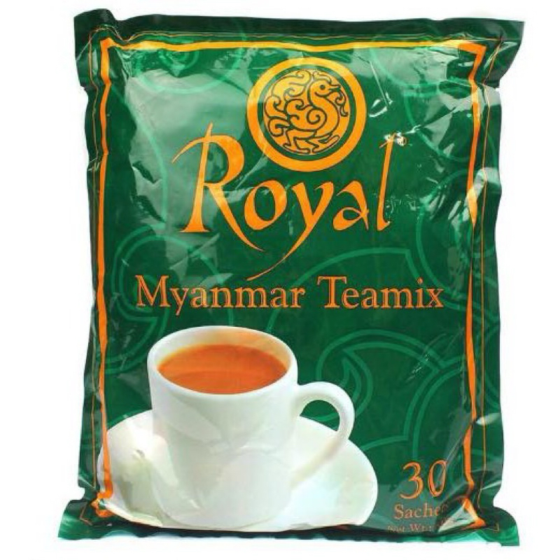 ชาพม่า ชานมพม่า Royal Myanmar Teamix (ชารอยัล 1 ห่อ) แกะพร้อมชง ชานม