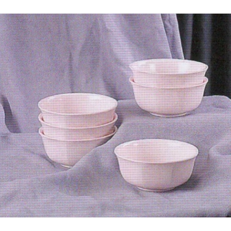 ชุดถ้วยเเบ่ง4นิ้ว 6ใบ (ใบเล็ก)ทรงคลาสิก(สีชมพู)ตราซุปเปอร์แวร์