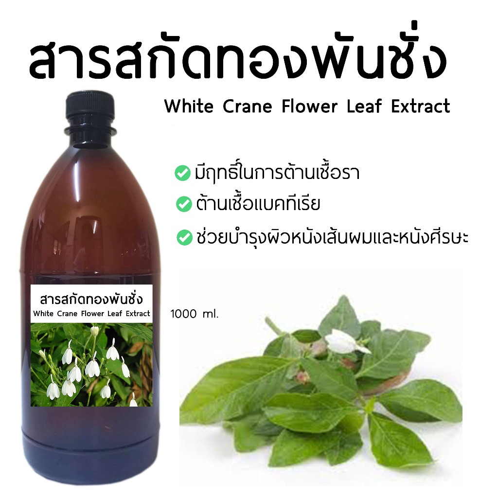 สารสกัดทองพันชั่ง White Crane Flower Leaf Extract 1000 ml.