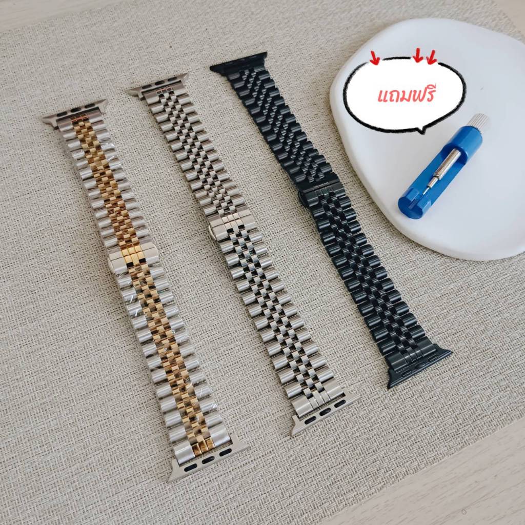 สายนาฬิกาสแตนเลส SmartWatch มาพร้อมขนาด 38/40/41/(S10)42mm 42/44/45/46/49mm  สำหรับรุ่น X25pro HK9PR