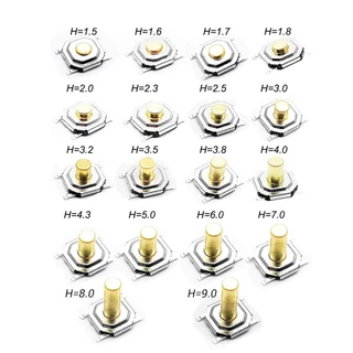(5 ชิ้น) สวิตช์ กดติด ปล่อยดับ TS-1252 Tactile Push Button SMD On Off Momentary Tact 4 Pin Push Button Switch