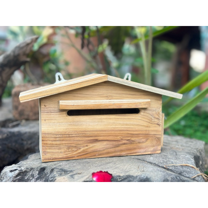 กล่องใส่จดหมาย จากไม้สัก