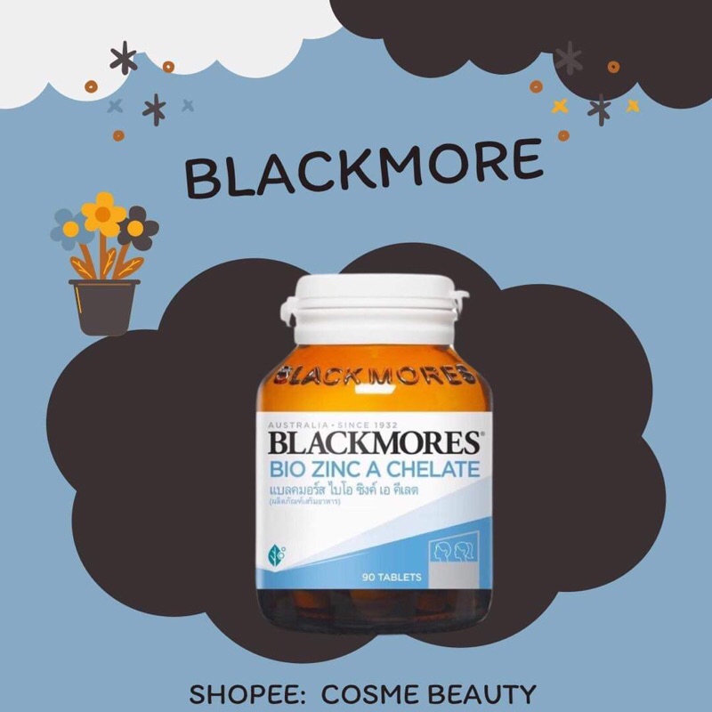 🌸พร้อมส่ง Blackmore Bio zinc a chelate 90 tablets
