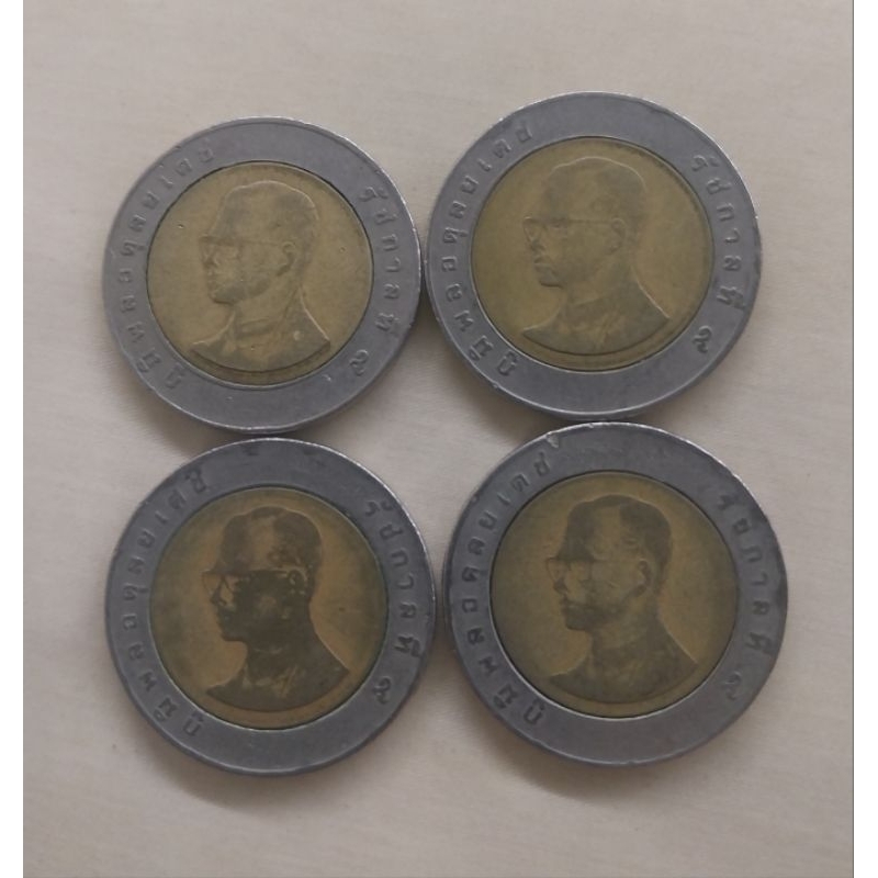 เหรียญ10บาทปีพ.ศ2532สภาพผ่านใช้มี4้หรียญ