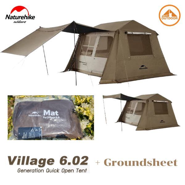 Naturehike Village 6.02 Tent + Groundsheet ตรงรุ่น แผ่นรองพื้น Village 6.02