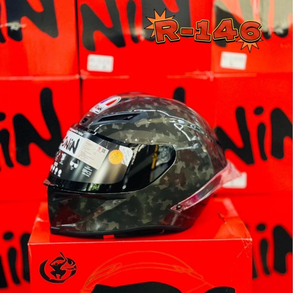 หมวกกันน็อค Ronin รุ่น R (มีแค่ไซต์L) รอบศรีษะไม่เกิน 59-60cm.   **สินค้ามีหลายลายให้เลือก** thumbnail 6