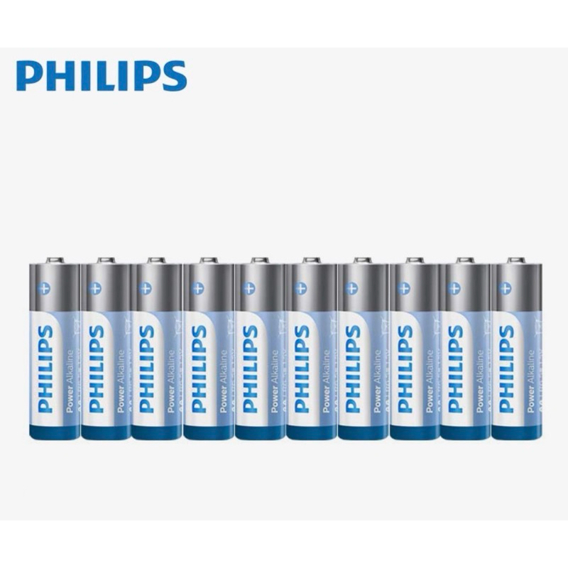 ถ่านPhilips alkaline ขนาดAA/AAA 1.5V แพค10ก้อน ของแท้