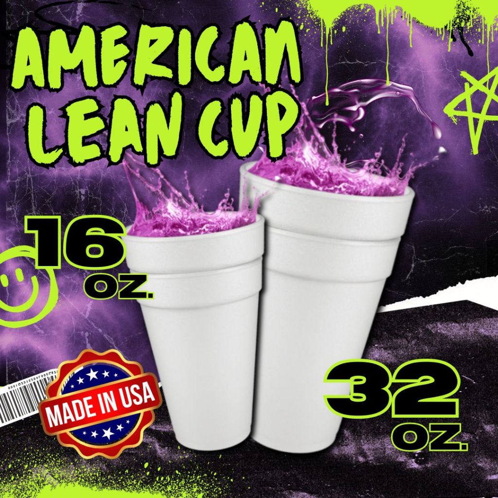 (10-20 ชิ้น) แก้วโฟม แก้วลีน ชนิดพิเศษ นำเข้าจาก USA สามารถเก็บความเย็นได้นาน AMERICAN Double Lean Cup