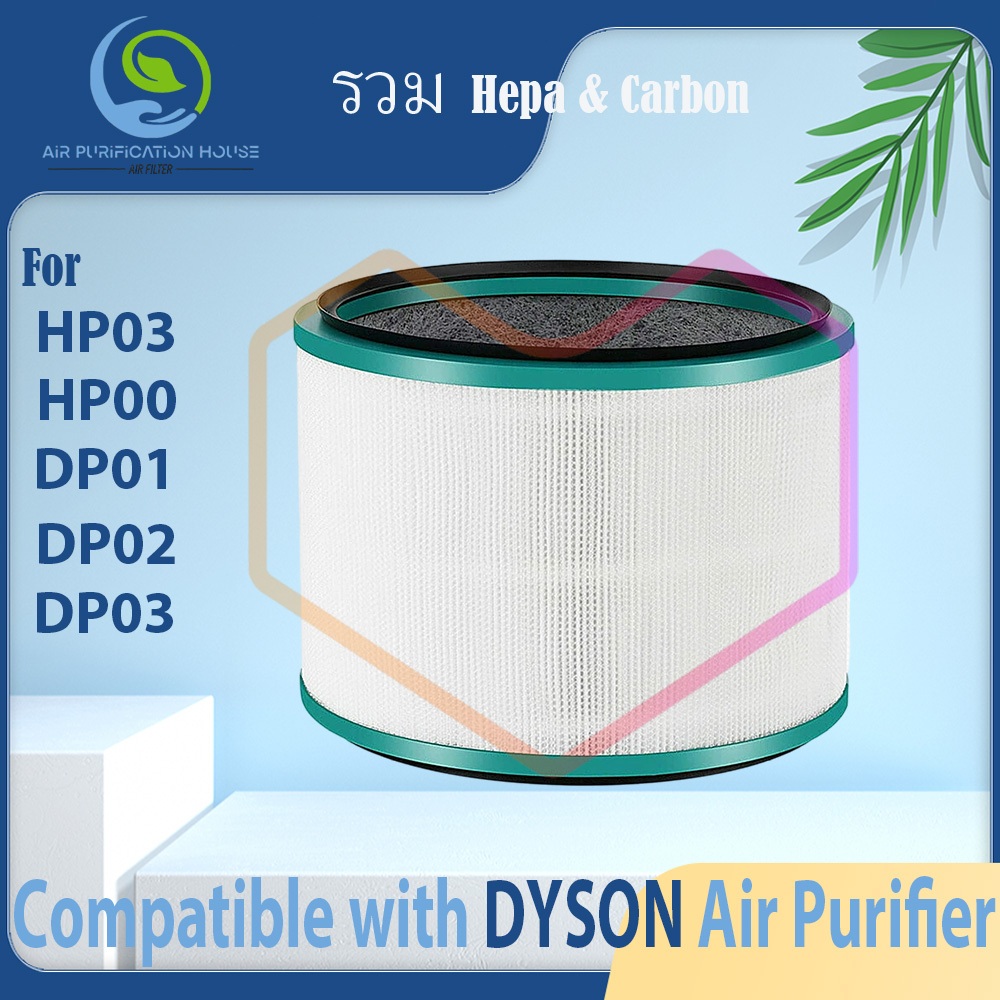 💥รุ่นล่าสุด💥สำหรับ ไส้กรอง แผ่นกรอง dyson DP01 DP02 DP03/Pure Hot HP00 HP01 HP02 HP03 filter air pur