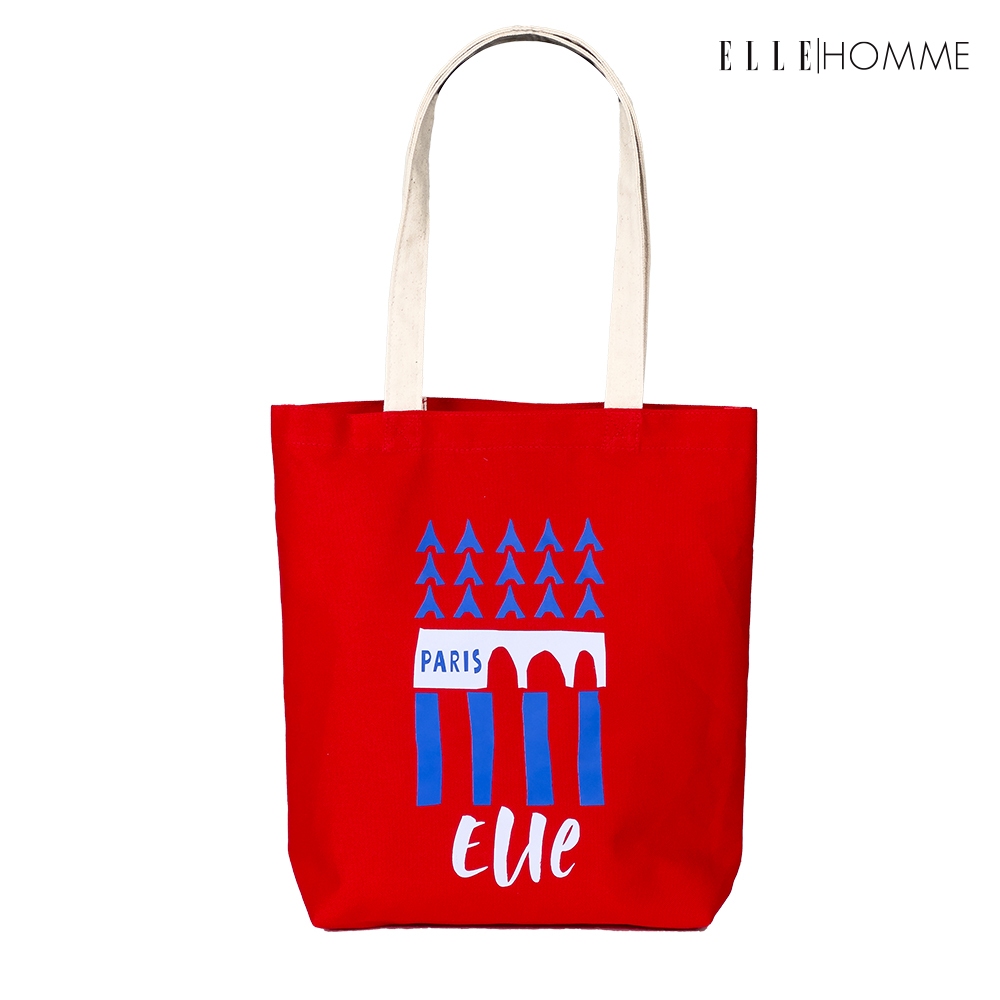 ELLE HOMME BAG กระเป๋าช้อปปิ้ง  กระเป๋าผ้าใบโปรด ผ้าแคนวาส สกรีนโลโก้ ELLE | H8H001