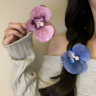 กิ๊บติดผม รูปดอกไม้ กล้วยไม้ สีสันแฟชั่นหวานแหววเครื่องประดับผม(พร้อมส่งจากไทย)