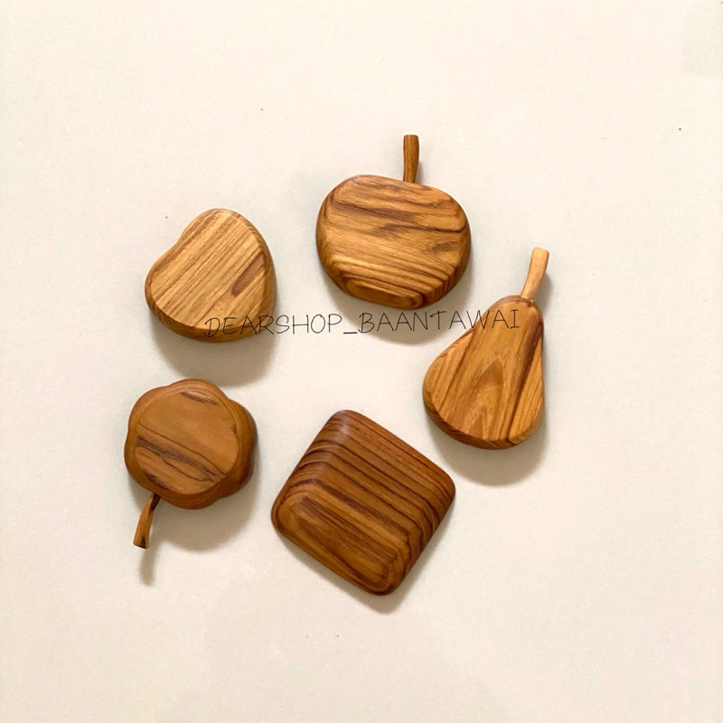 ถ้วยซอส ถ้วยน้ำจิ้มขนาดเล็ก ไม้สักแท้100% มีให้เลือก 5 แบบ - รูปที่ 2