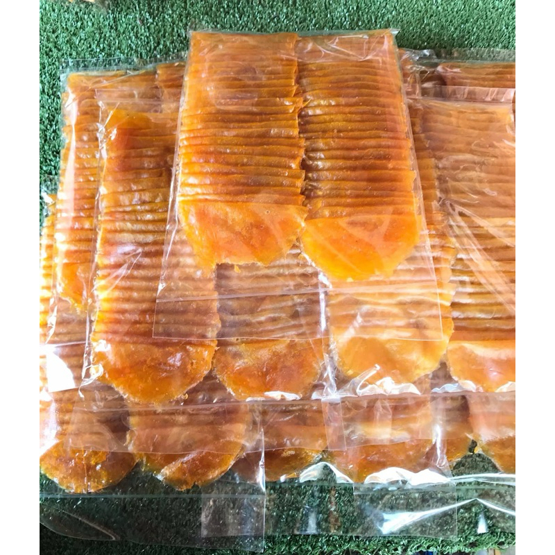 มะม่วงกวน 1 กิโลกรัม ราคา 130 (ถุงละครึ่งกิโลกรัม)