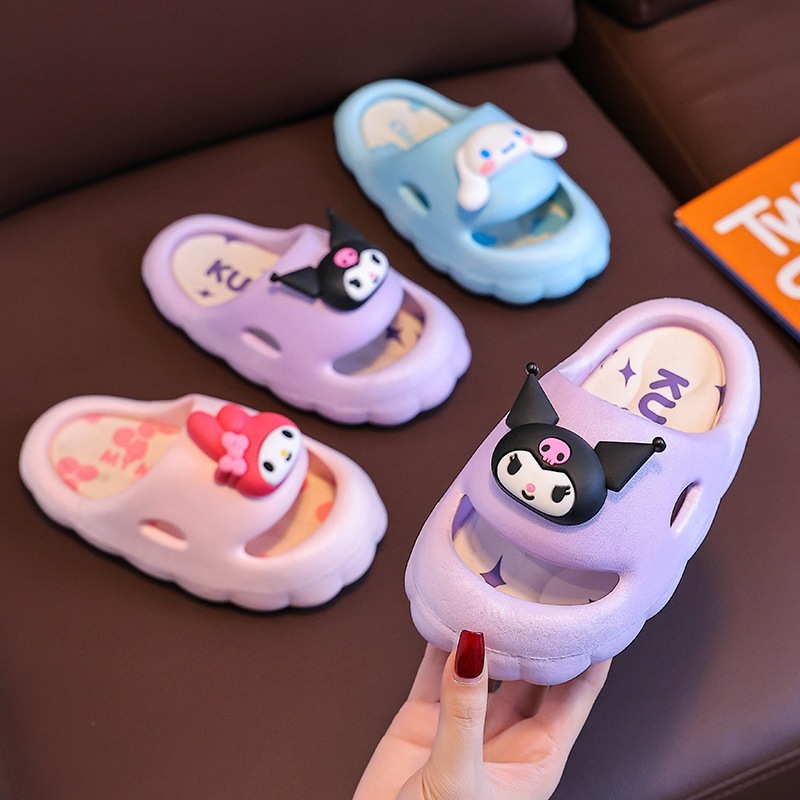 รองเท้าแตะเด็ก ลายการ์ตูน3มิติsanrio น่ารัก ใส่สบาย กันลื่น ยางEVA