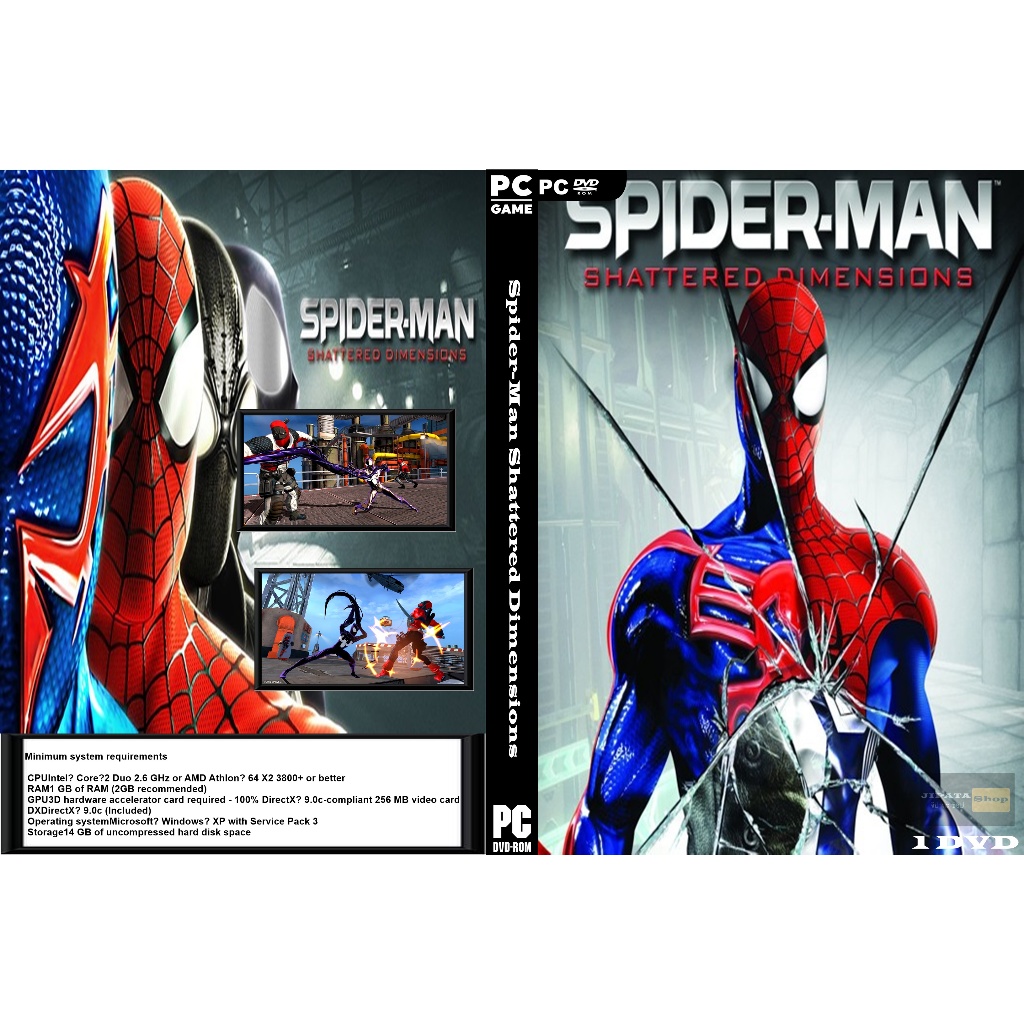 แผ่น Game PC Spider Man Shattered Dimensions (1DVD)
