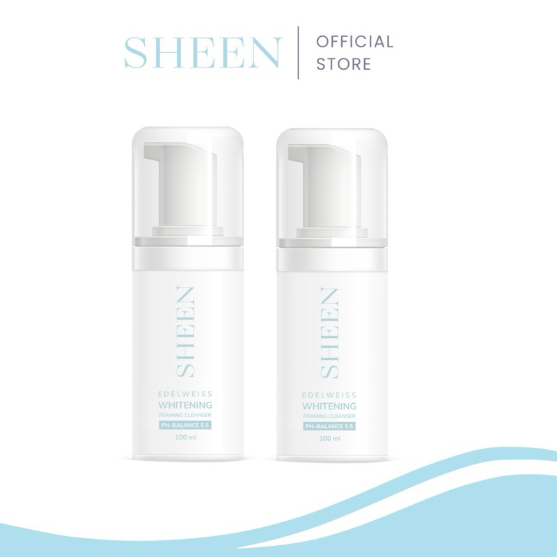 (โปร 2ขวด ส่งฟรี) SHEEN Edelweiss whitening foaming cleanser ( ชีน ) มูสโฟมล้างหน้า ลดสิวผิวมัน มี p