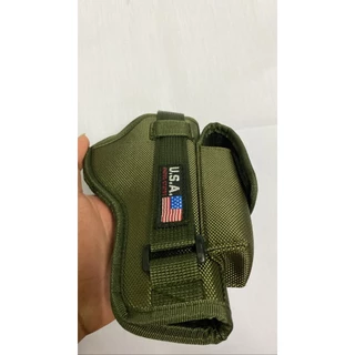 ซองปืนพกนอก ติดช่องเก็บแม็กกาซีน สีขี้ม้า มีทั้งข้างซ้ายขวา (glock cz 357 38 911 P365 Lcp ชิพ 21a 238 p938 P320)