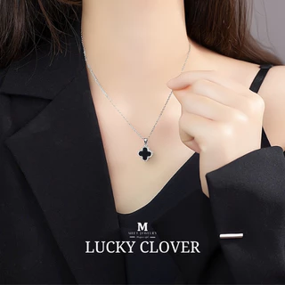 MEET💕พร้อมส่ง สร้อยคอเงินแท้ Lucky Clover สร้อยเงินแท้925 สร้อยคอเพชร สร้อยแฟชั่น สร้อยคอผู้หญิง