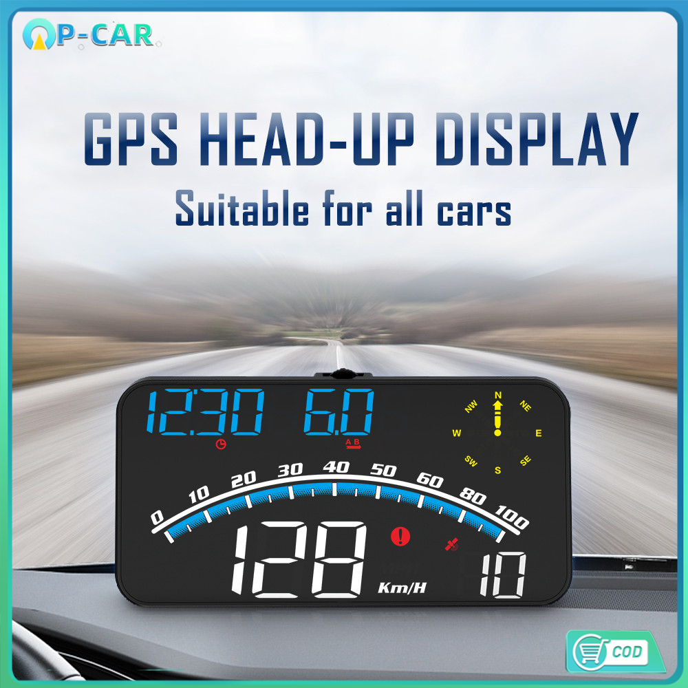 GPS รถยนต์หัวขึ้นแสดง USB รถ HUD ไมล์วัดความเร็วดิจิตอล จอแสดงความเร็ว มาตรวัดความเร็ว