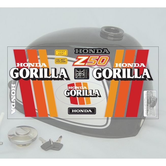 Sticker Gorilla สติ๊กเกอร์ติดถังน้ำมัง กอลิล่า 50 ลาย3ขีด สีส้ม