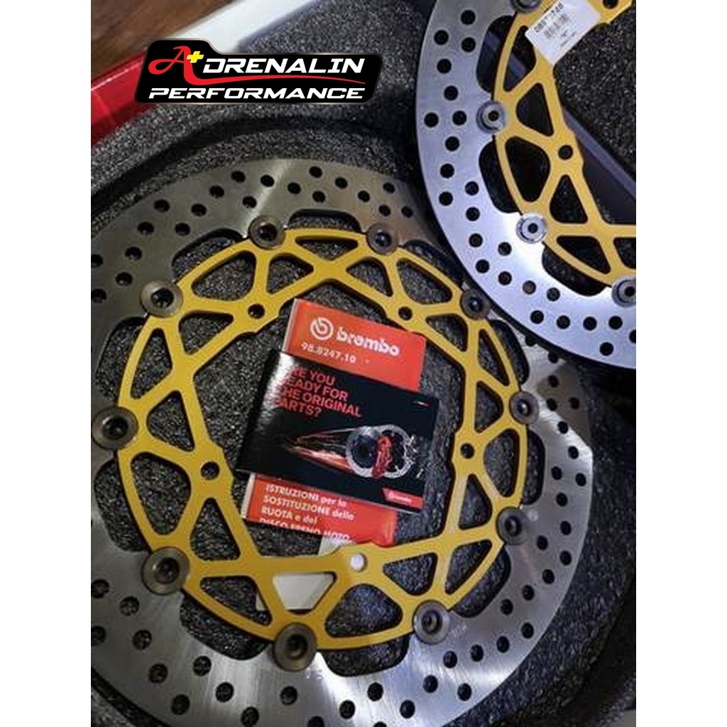 จานเบรค brembo สำหรับ Tmax 530 560 รุ่น supersprot hp สีทอง 300มิล  t-max ของแท้ italy