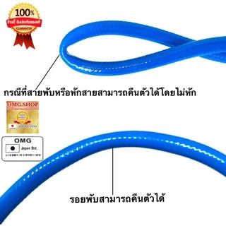 🇹🇭 OMG สายลมPU เสริมใยถัก สายตรง 5x8มม. ยาว10-15เมตร เกรดมาตรฐานญี่ปุ่น + คอปเปอร์ วันทัช และ ข้อต่อ อย่างดี100%
