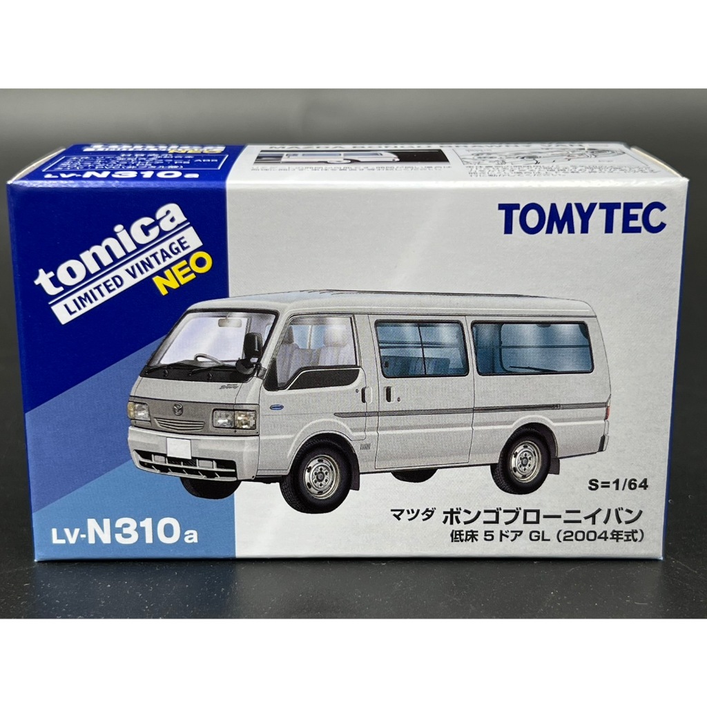 Tomica Limited Vintage NEO LV-N310a Mazda Bongo Brony Van Low Floor 5 Door GL (Silver) 2004 Model
