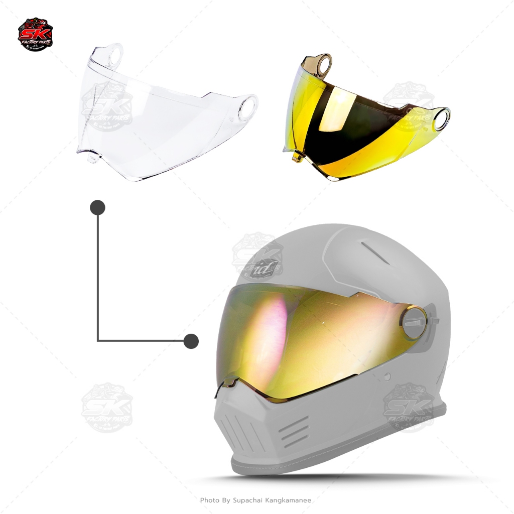 ชิวหน้า ID immortal 2 สีให้เลือก กระจกหน้าหมวก ชิวหน้าหมวกกันน็อค