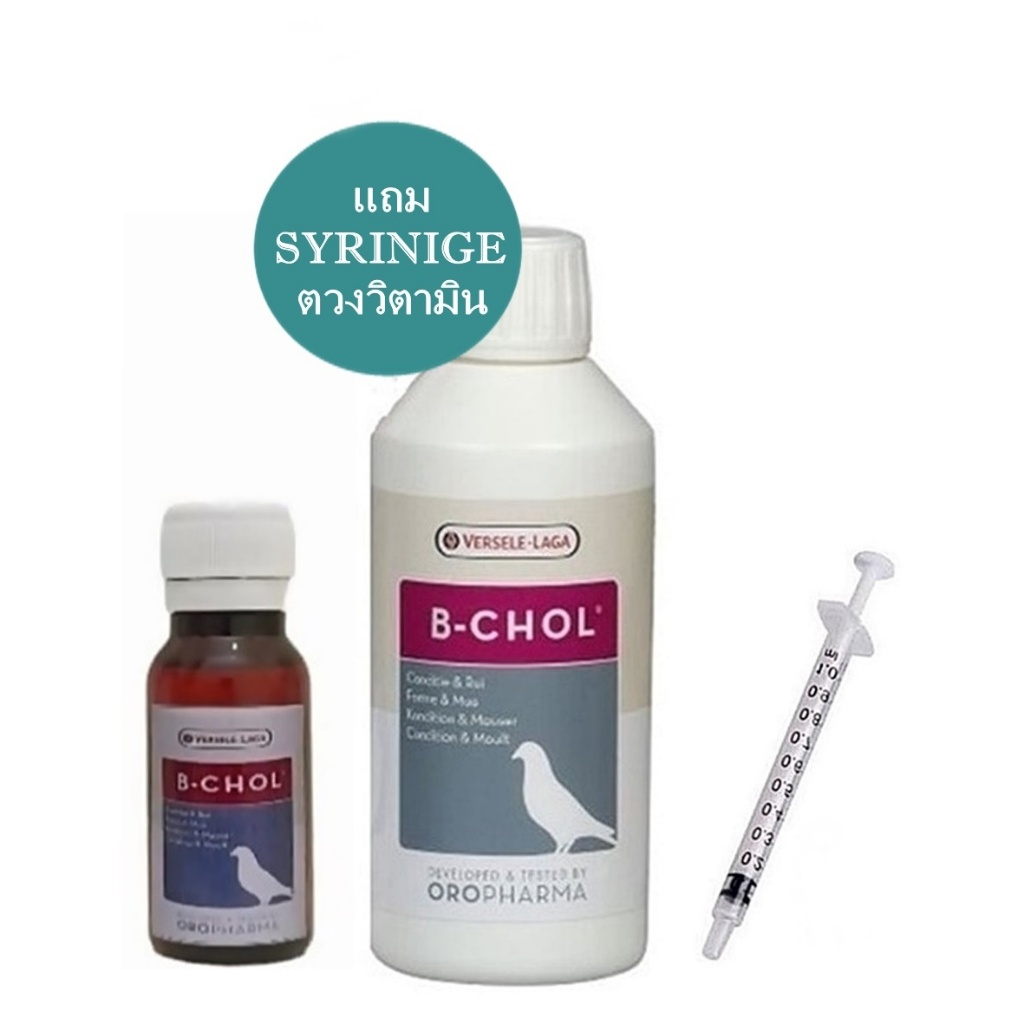 B-chol ( แบ่ง ) ถ่ายเทของเสีย ออกจากร่างกาย สนับสนุนนก ไก่ ผลัดขน มี 3 ขนาดให้เลือก