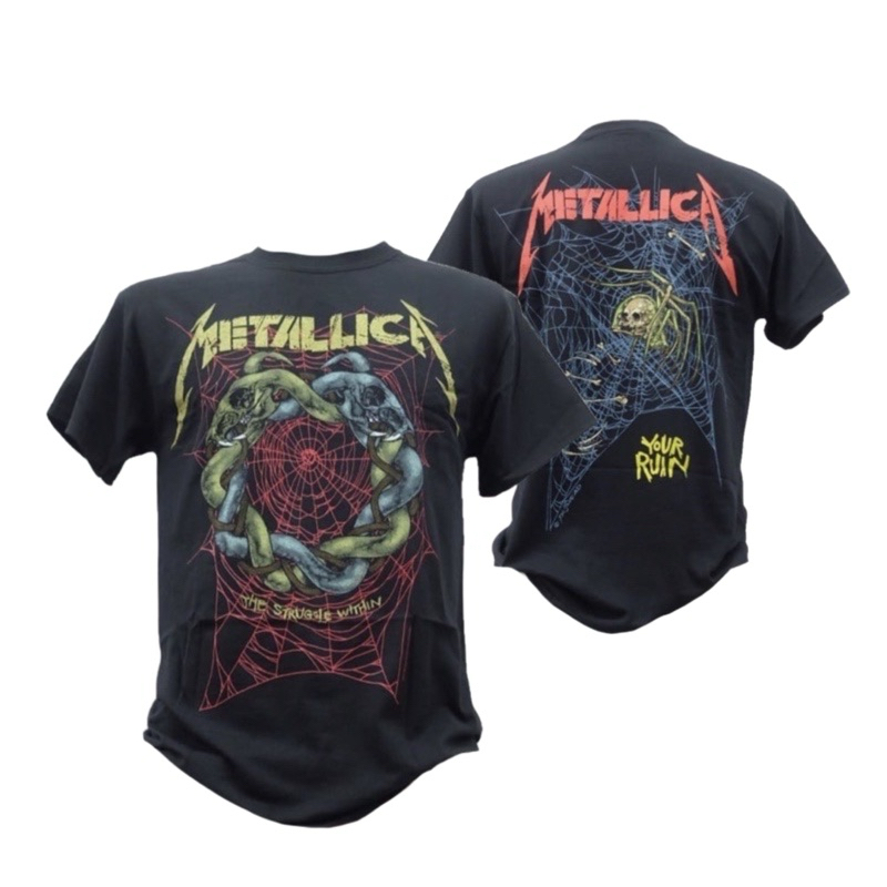 เสื้อวง Metallica ลาย RUIN/STRUGGLE (2017) ลิขสิทธิ์แท้ UK