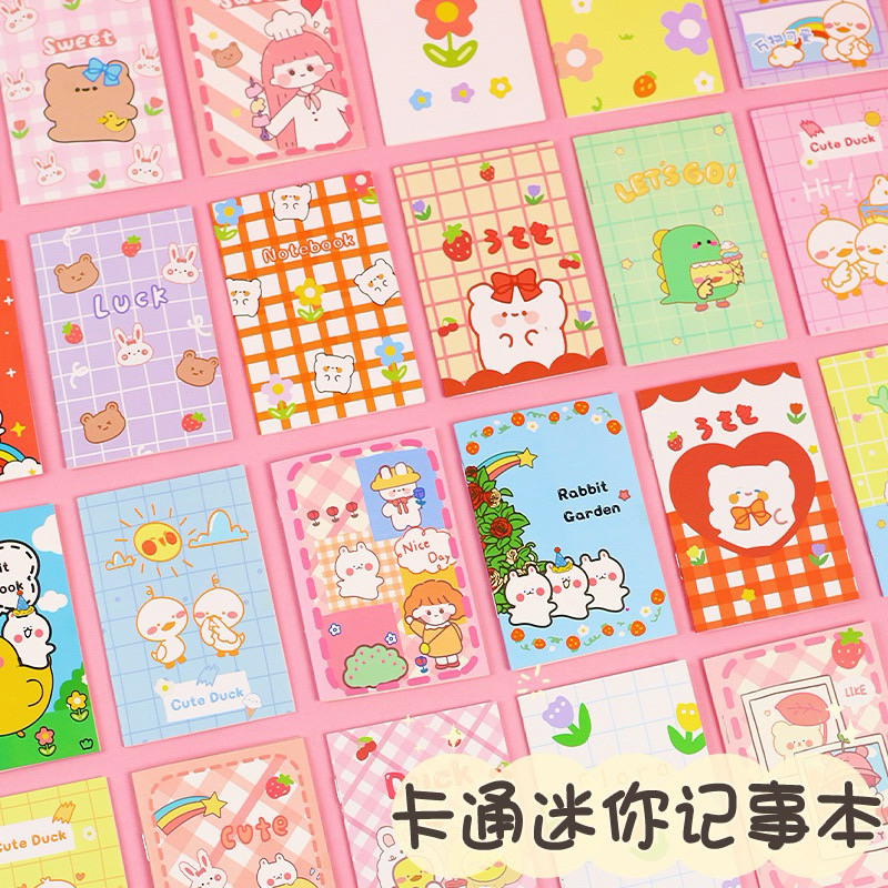 พร้อมส่งในไทย สมุดโน้ตพกพาเล่มเล็ก สมุดจดบันทึก เลือกลายได้ 10.5*7ซม. การ์ตูนญี่ปุ่น มีลายเส้นบรรทัด ทรงสี่เหลี่ยม