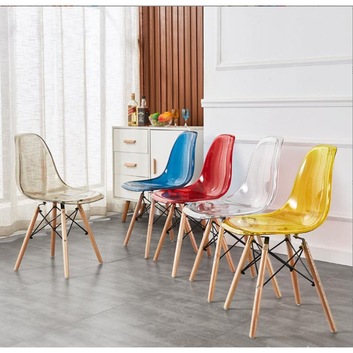 home_sick เก้าอี้ สไตล์โมเดิร์น พลาสติก ขาไม้สีบีช YF-1094 3301