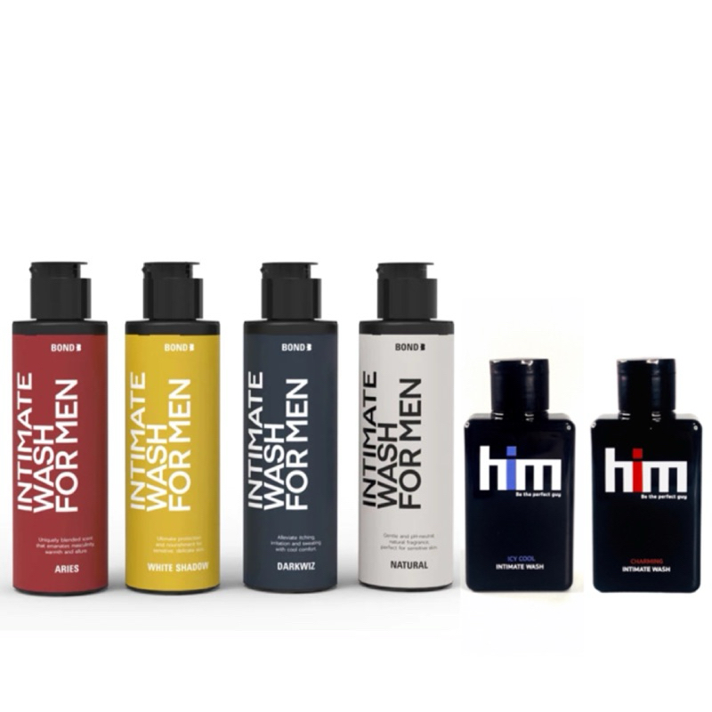Bond Intimate Wash 130 ml.ผลิตภัณฑ์ทำความสะอาดจุดซ่อนเร้น เจลล้างน้องชาย // ฮิม him สบู่เหลวดูแลจุดซ่อนเร้นชาย 80ml.