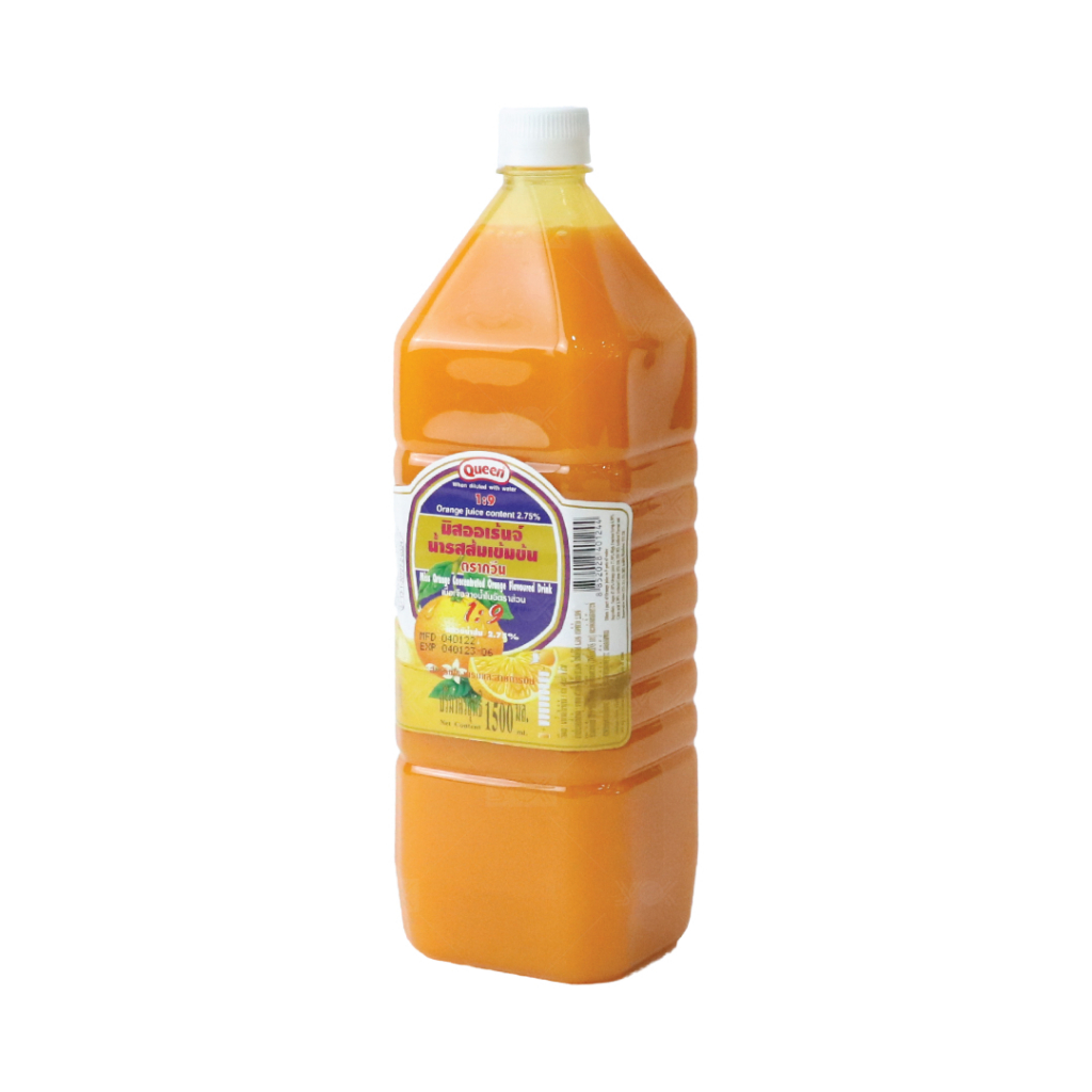 น้ำผลไม้เข้มข้น รสส้มมิสออร์เร้นจ์ 1500ml. ตราควีน หยกออนไลน์