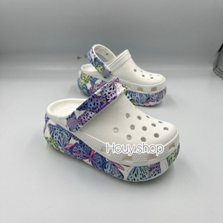 รองเท้าลำลองแฟชั่น เด็ก สไตล์ Crocs Cutie Crush Butterfly Cl…