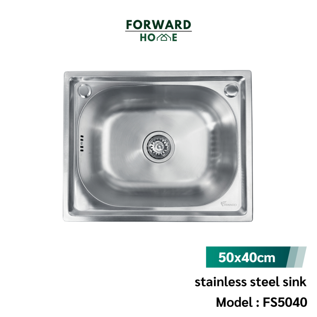 Forward ซิงค์ล้างจาน อ่างล้างจาน 1หลุม วัสดุสแตนเลส ขนาด50x40ซม stainless steel sink รุ่น FS5040