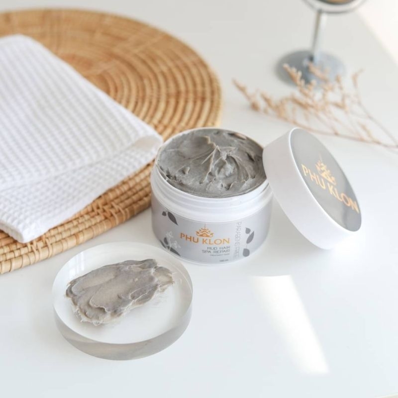 ⭐️ มาส์กโคลนเส้นผม ภูโคลน โคลนหมักผม Phu Klon MUD HAIR SPA REPAIR TREATMENT MASK (160กรัม)